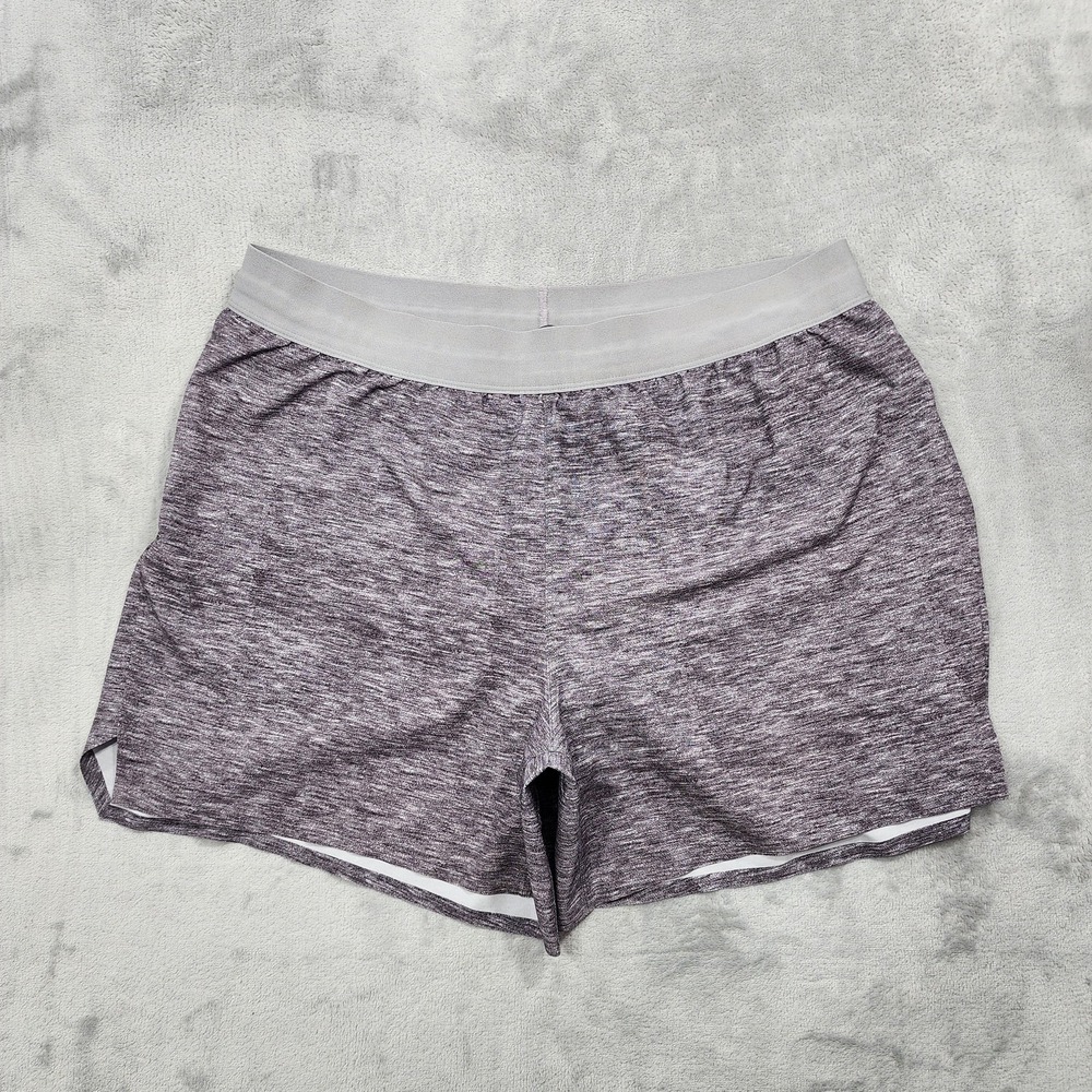 All In Motion Shorts Womens L Gray Lined 6" Inseam Running Athletic Gym Training